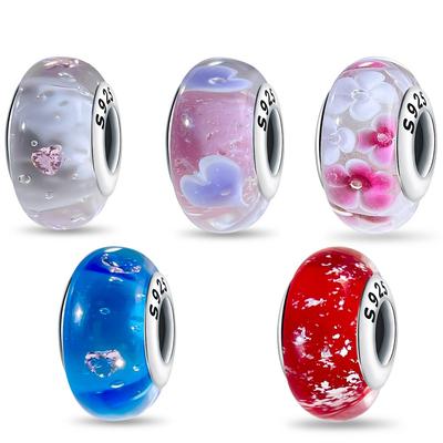 Charms Plata Copper Colors Glass Beads For Charms Copper Colors Original Bracelet For Jewelry Making