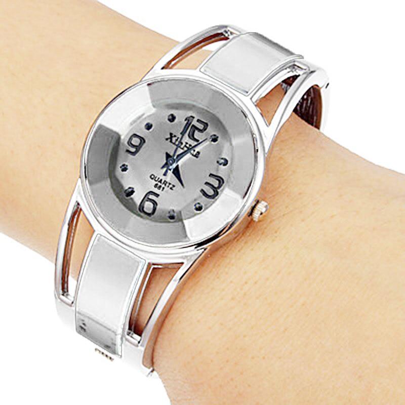 XINHUA Dámské hodinky módní náramek elegantní dámské křemenné hodinky z nerezové oceli hlavní náramkové hodiny Mujer relogios re