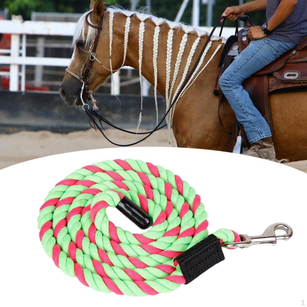 Horse Lead Rope Attachment for Halter Or Harness with Heavy Duty Lunge Line