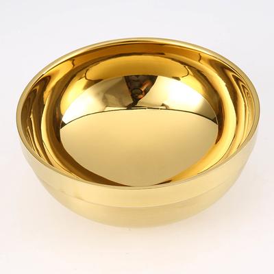 304 Stainless Steel Gold Bowl Household Kitchen Cooking Utensils Ideal for Preparing or Storing Food