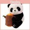 Plush Panda Toy With Bamboo And Tree Stump Design For Kids And Giftgiving