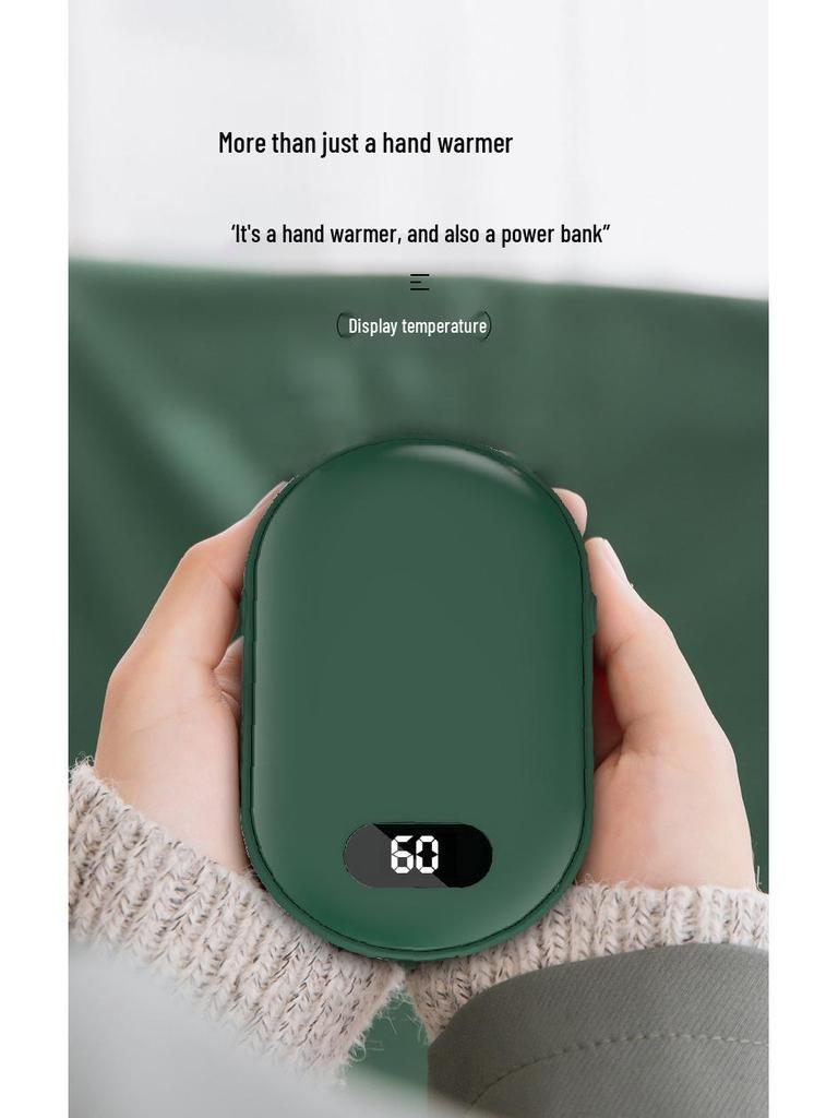 Pebble USB Hand Warmer & Power Bank - Cute and Compact Two-in-One Device