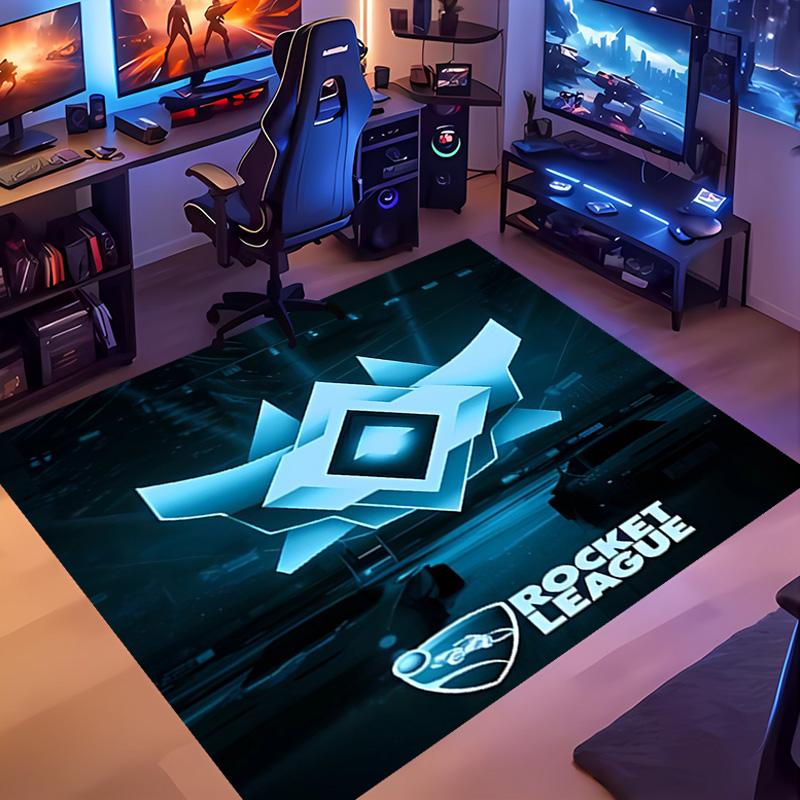 Game Rocket league -Themed Entrance Mat,Non-Slip Mat Area Rug,Room Decor,Outdoor Decor,Kitchen Rug,Doormat - Machine Washable,Easy to Clean