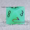 Conjunto de Dados Poliedros de Cristal Proteico Verde de 7 Peças Dungeons & Dragons