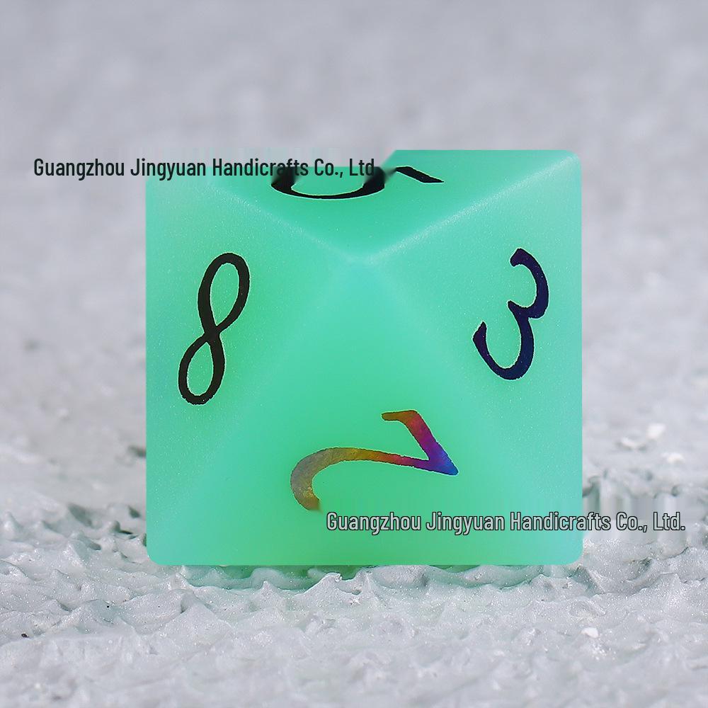 Conjunto de Dados Poliedros de Cristal Proteico Verde de 7 Peças Dungeons & Dragons