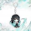 Keychain Pendant Anime Demon Slayer Kimetsu No Yaiba Kamado Tanjirou Double Sided HD Bag Pendant Gift For Fans Cosplay Props Jewelry Gift