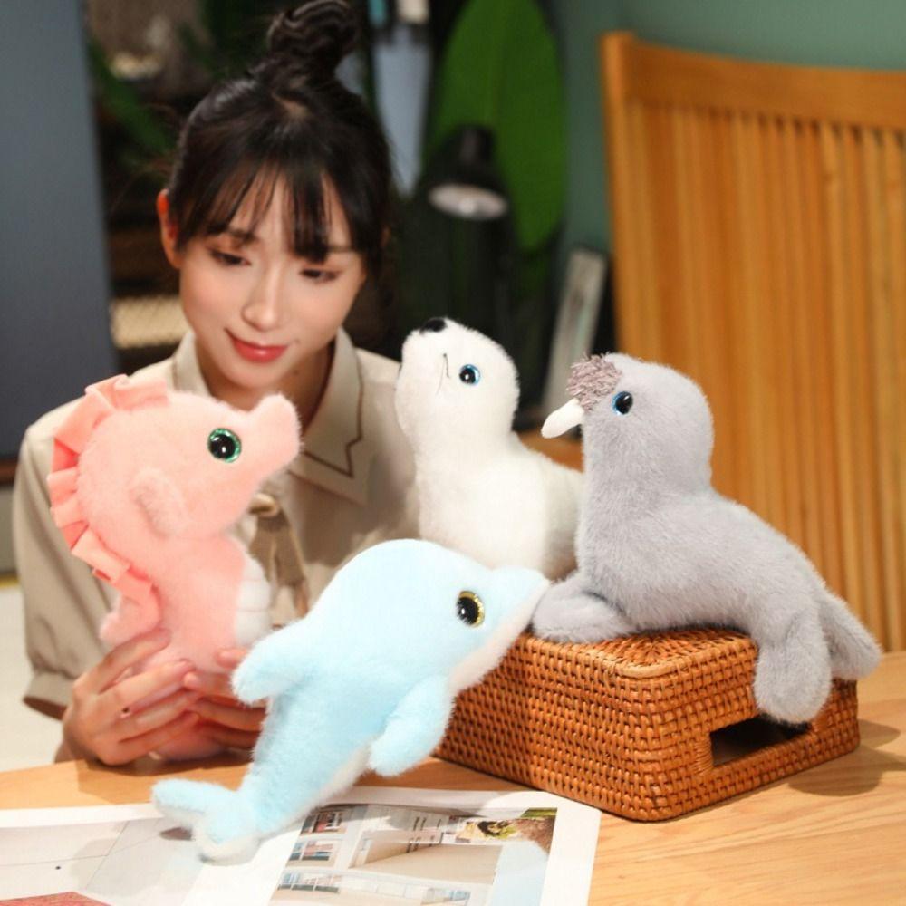 Marine Animal Stuffered Sea Turtle Whale Crab Octopus Fish Doll  Home Decoration