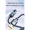 120W USB to Type C Data Cable LED Display 100W Dual USB C Fast Charging Data Cord 1/1.5/2M Portable PD Fast Charge Line For Home