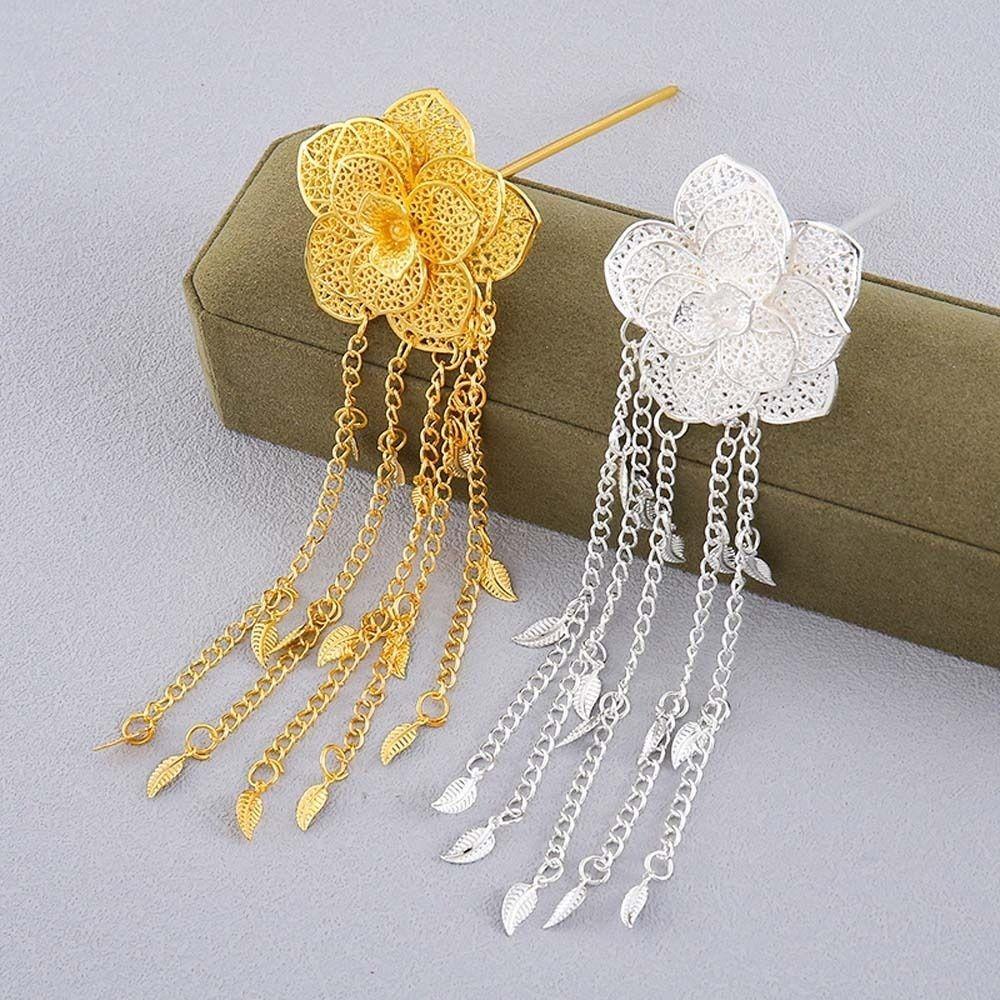 Hanging Tassels Thai Ethnic Hair Fork Lightweight Ethnic Hair Bun Accessory Women Hair Accessories