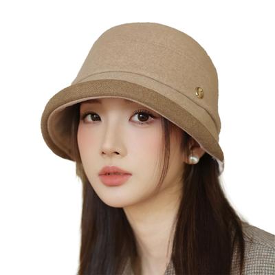 Bucket Deep Wide Slimming Warmth and Cold UV Sun UV Protection [Coollooda] Women's Hat, Brim, Elegant, Autumn/Winter, Brim, Effect, Protection, Cut,