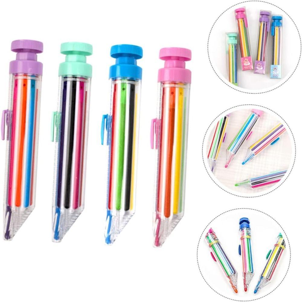 

Painting Party Favors 8-color Rotating Crayon Oil Pastel Colored Pencil Painting Crayons Pens