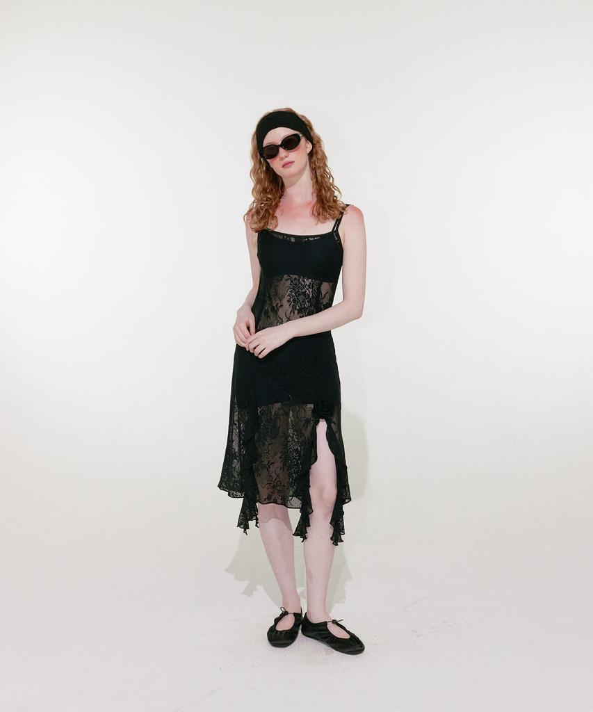 Lulu Seoul Antique See Through Dress (Black)