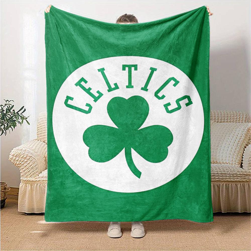 1pc Blanket - Boston Celtics logo Print Design,Lightweight Blanket for Sofa,Bed- Soft &Warm,Gift for All Seasons
