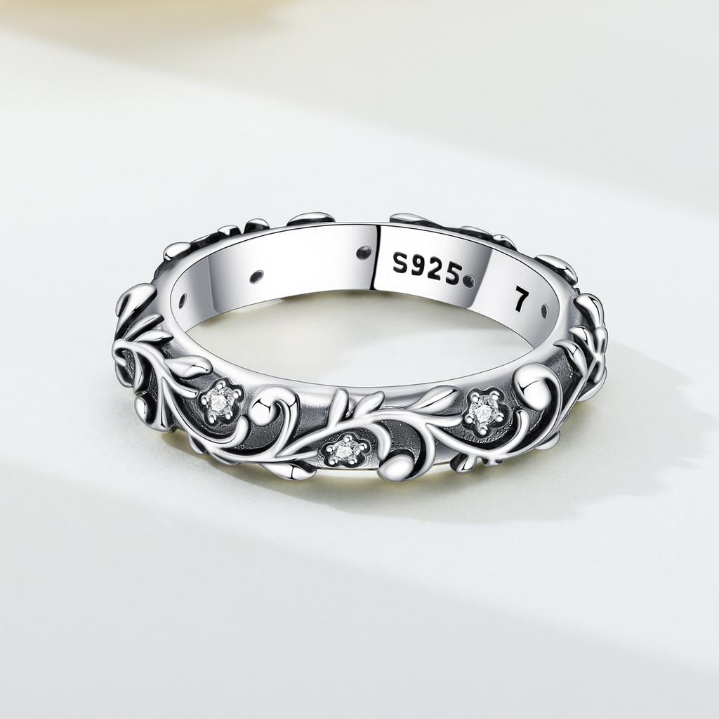Copper Craft Retro Pattern Blue Eyes Ring Women'S Anniversary Present Engagement Rings For Women Mens Jewellery