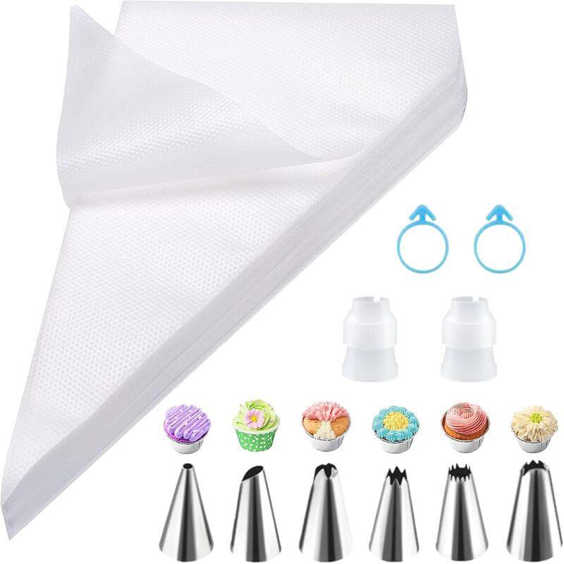 120-Piece Cake Decorating Set: Piping Tips, Disposable Bags & Cream Scraper