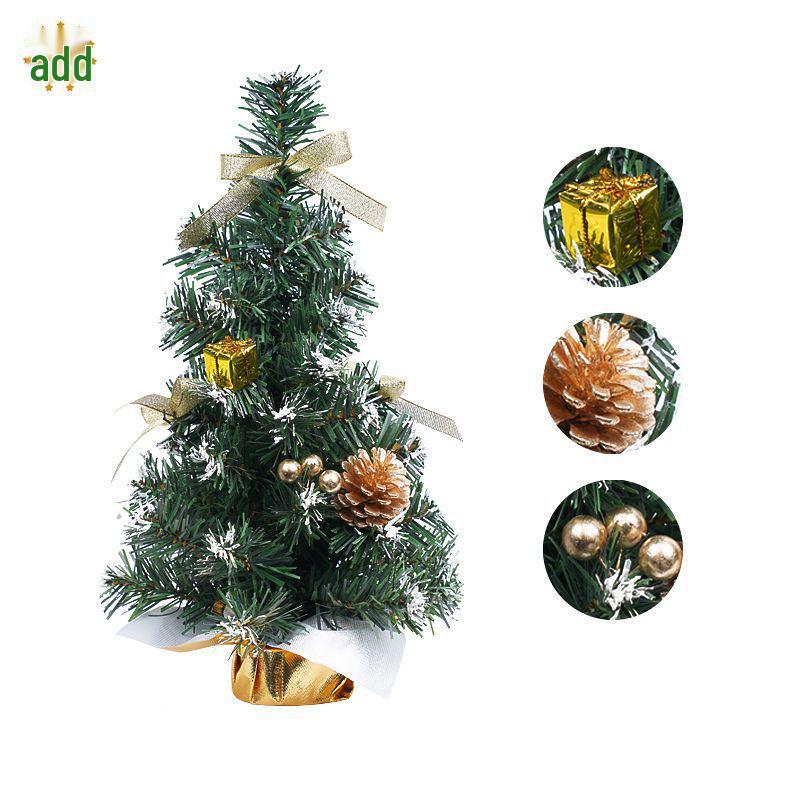 20/30/40cm DIY Christmas Desktop Tree with Ornaments - Potted Decorations