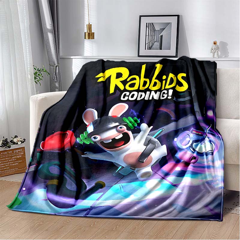 GAME Raving Rabbids Blanket,portable and Suitable for All Seasons, Making A Unique Birthday Gift.A Soft Flannel Blanket