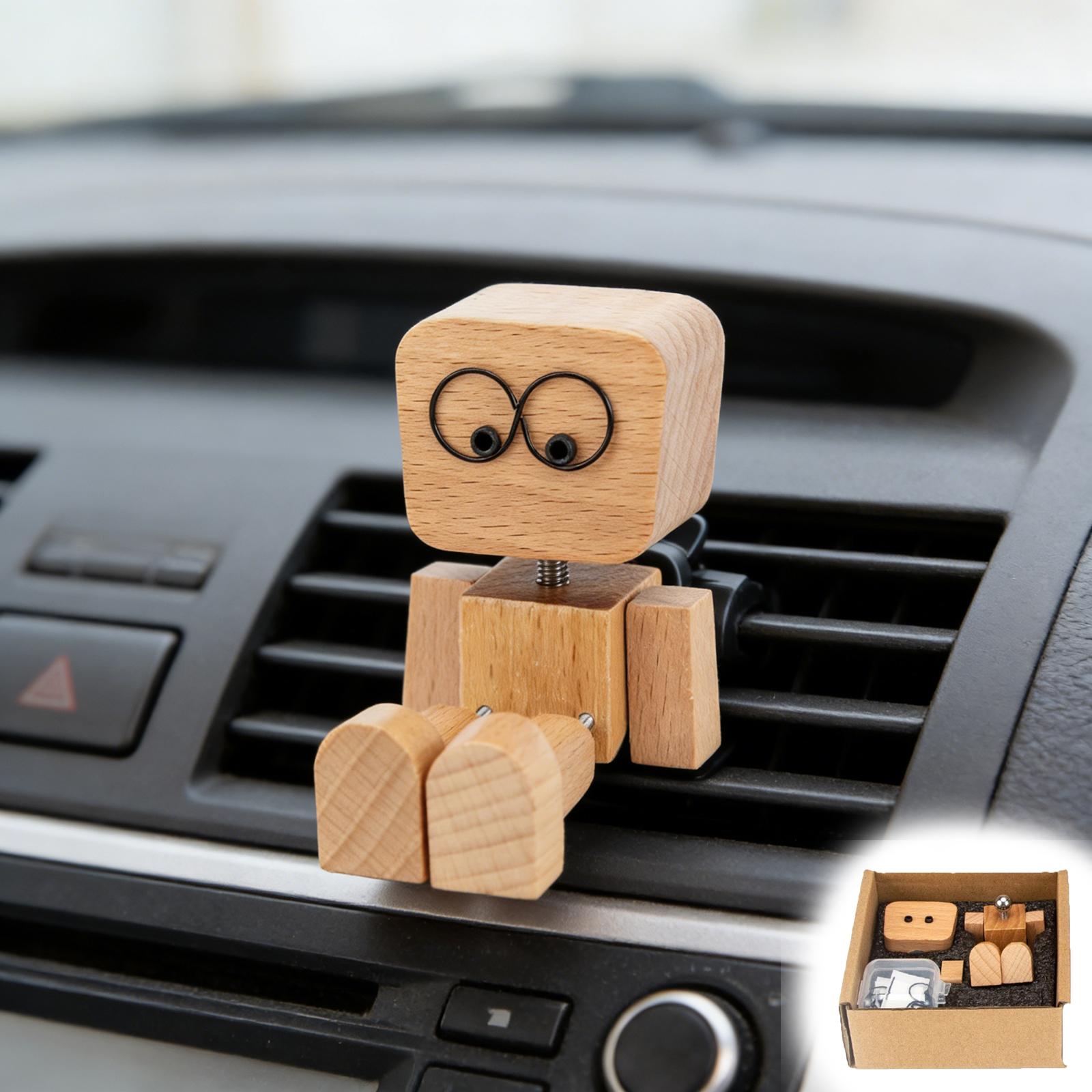 Дрожащая деревянная статуэтка человека Ручная работа Дрожащие ноги Деревянная кукла для дома One Size