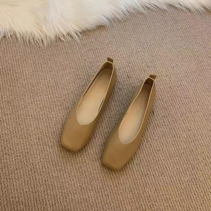 6cm Square Head Shallow Mouth Square Thick Heel Single Shoes Women's Shoes