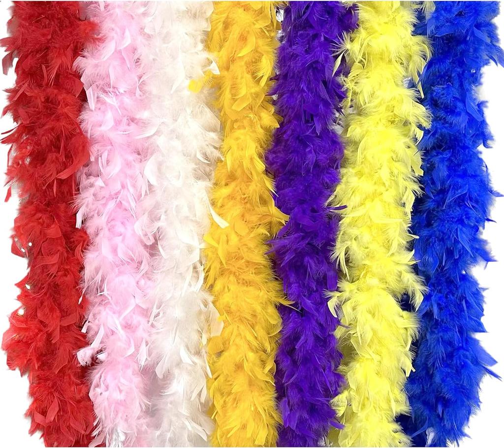 Global Bestseller Dyed Feather Boa Cheap Turkey Ostrich Feather and Turkey Feather Women's Scarf