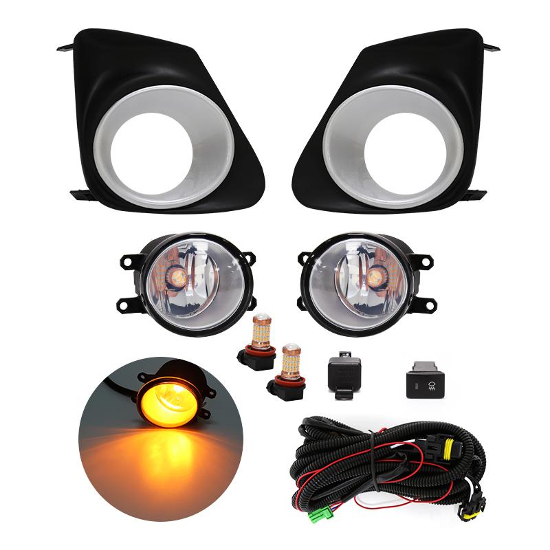 For Toyota Corolla Altis 2011 2012 2013 Fog Light Lamp Daytime Running Chrome Wires Switch Relay