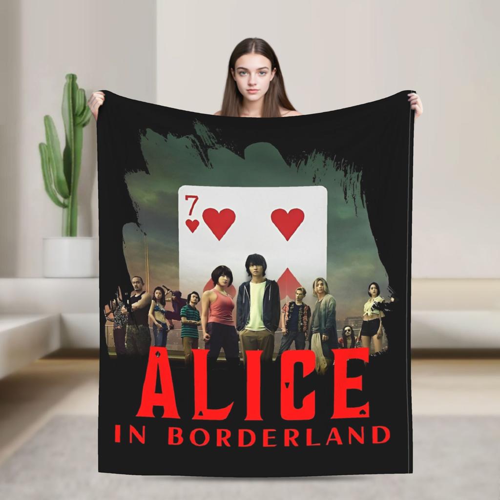 Alice in Borderland Coperta con Poster in Pile Primavera Autunno Coperta Calda Multifunzione per Casa Camera da Letto Trapunta
