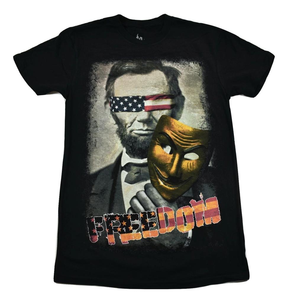 Get Down Art Mens Abraham Lincoln Freedom Protest Vendetta Shirt New S-3XL