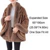 Warm Plush Shawl Autumn Winter Thicken Cardigan Soft Fur Collar Sequined Shawl