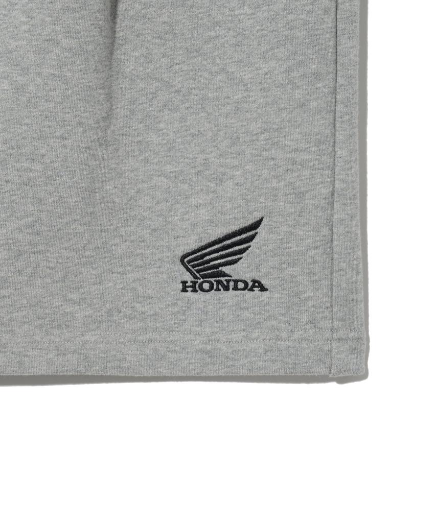 PHYPS MOTORCYCLE Honda Original Wing Logo Bermuda Sweat Pants_Gray