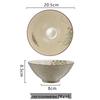 Popular 8-inch Color Glaze Ceramic Ramen Bowl - Hand-painted Trumpet Design