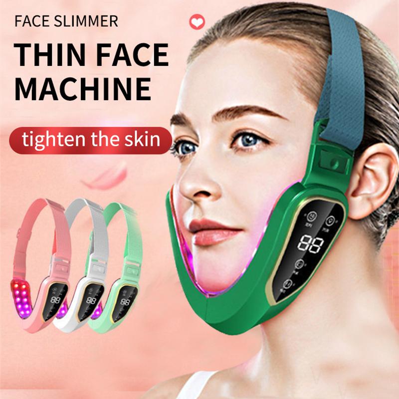 Facial Lifting Device LED Photon Therapy Facial Slimming Vibration Massager Double Chin V-shaped Cheek Lift Face