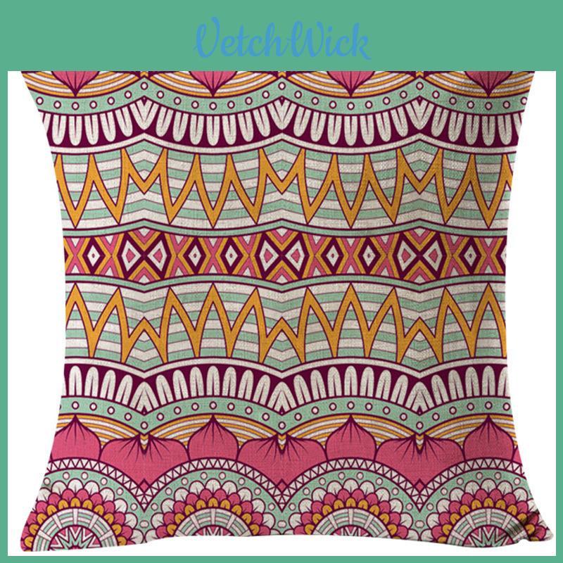Luxurious National Ancient Pattern Cotton Linen Pillowcase For Car And Sofa Cushion