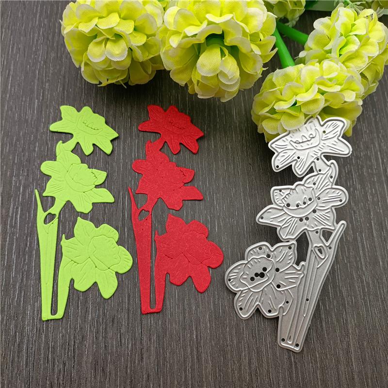 2pc Miexd Flower and Leaf Decoration Metal Cutting Dies Stencils Die Cut for DIY Scrapbooking Album Paper Card Embossing