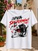 Viva San Fermin Spanish Festival Graphic with Running Unisex Charging Bull and Red Ink Splash Style Unisex All TShirt