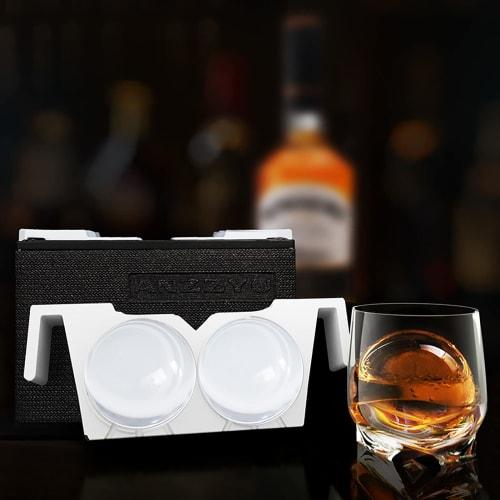 Super groß und kristallklar! Genießen Sie das Trinken zu Hause mit dem ANZZYU Klareisbereiter (runden).