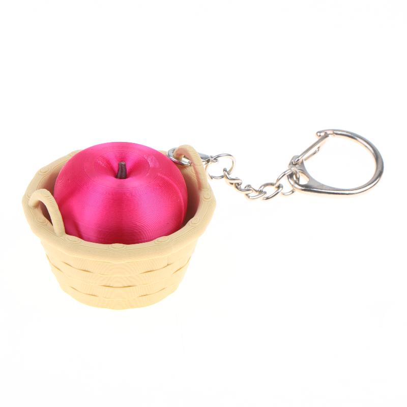 Mini Clicker Keychain Fingertip Button Cartoon Simulation Fruit Keychain Cute Backpack Ornament Backpack Accessory A2