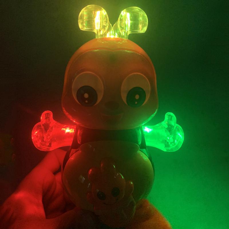 Bee Dancing Electric Toys With Musical And Lights Electronic Cartoon Bee Preschool Learning Toys Dancing Animal Bee Singing Toy