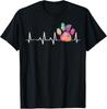 Cute Veterinarian Gift Rainbow Paw Print Heartbeat Vet Tech  Gift Unisex T-Shirt