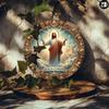 Jesus Rundes Aluminiumschild Wandkunst Christliche Dekoration Geschenk