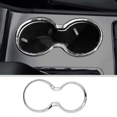Fit for Jeep Grand Cherokee 2011- Front Cup Holder Frame Cover Trim (Chrome)