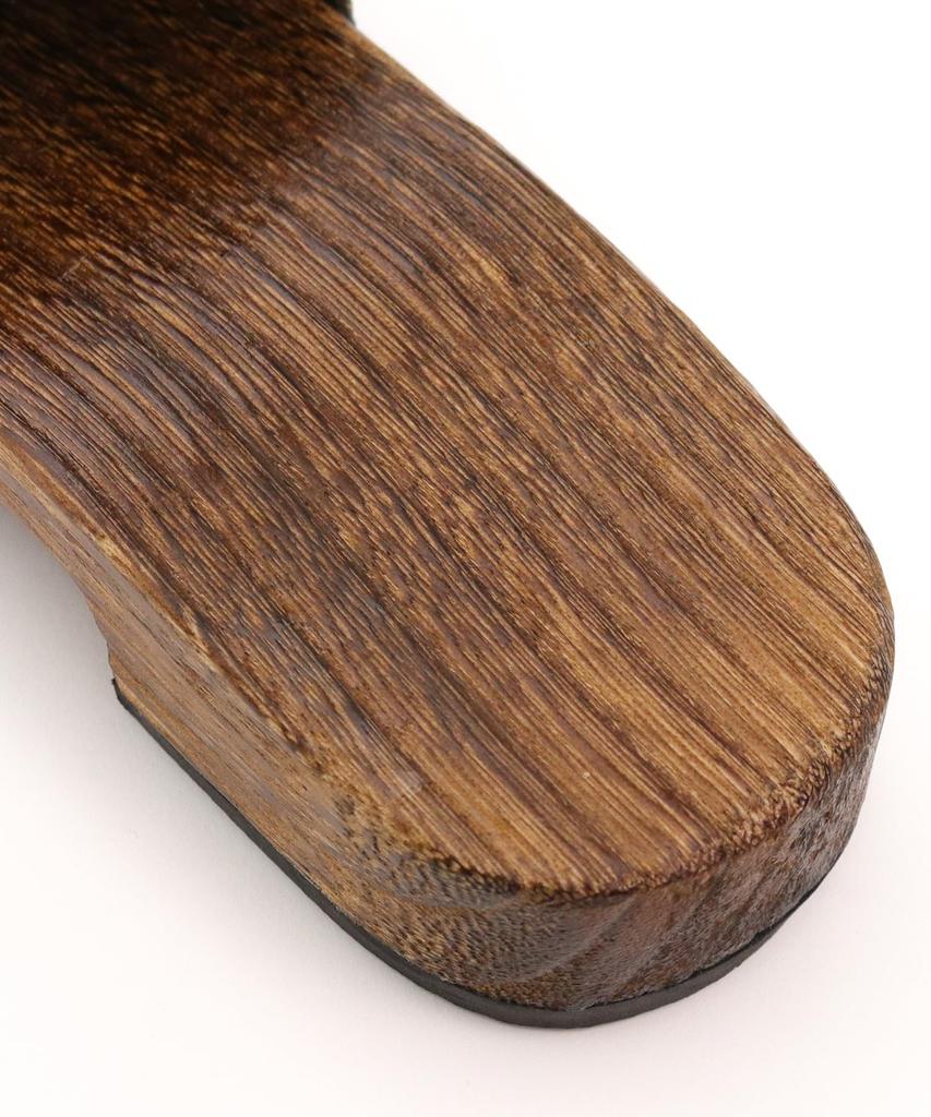 Japanese Burnt [KYOETSU] Sandals, Geta, Pattern, Paulownia, Men's (9)