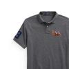 Polo Ralph Lauren Slim Fit Three Pony Logo Print Short Sleeve Polo Shirt Men tops Gray MNPOKNI1N821-453