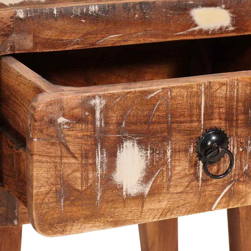 Side Table Brown 40 X 32 X 46 Cm Solid Reclaimed Wood