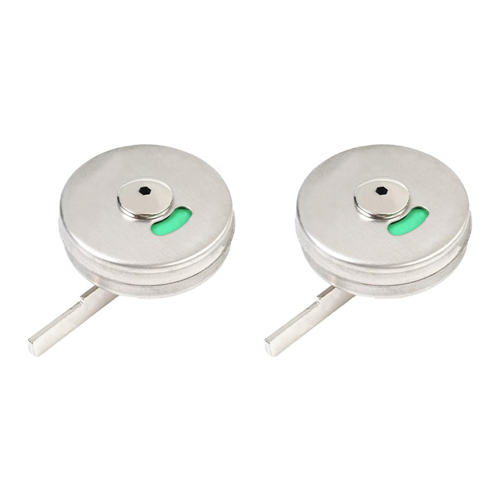 Multipurpose Brushed Stainless Steel Bathroom Door Latches Set Featuring Intuitives Status Display for Bathrooms