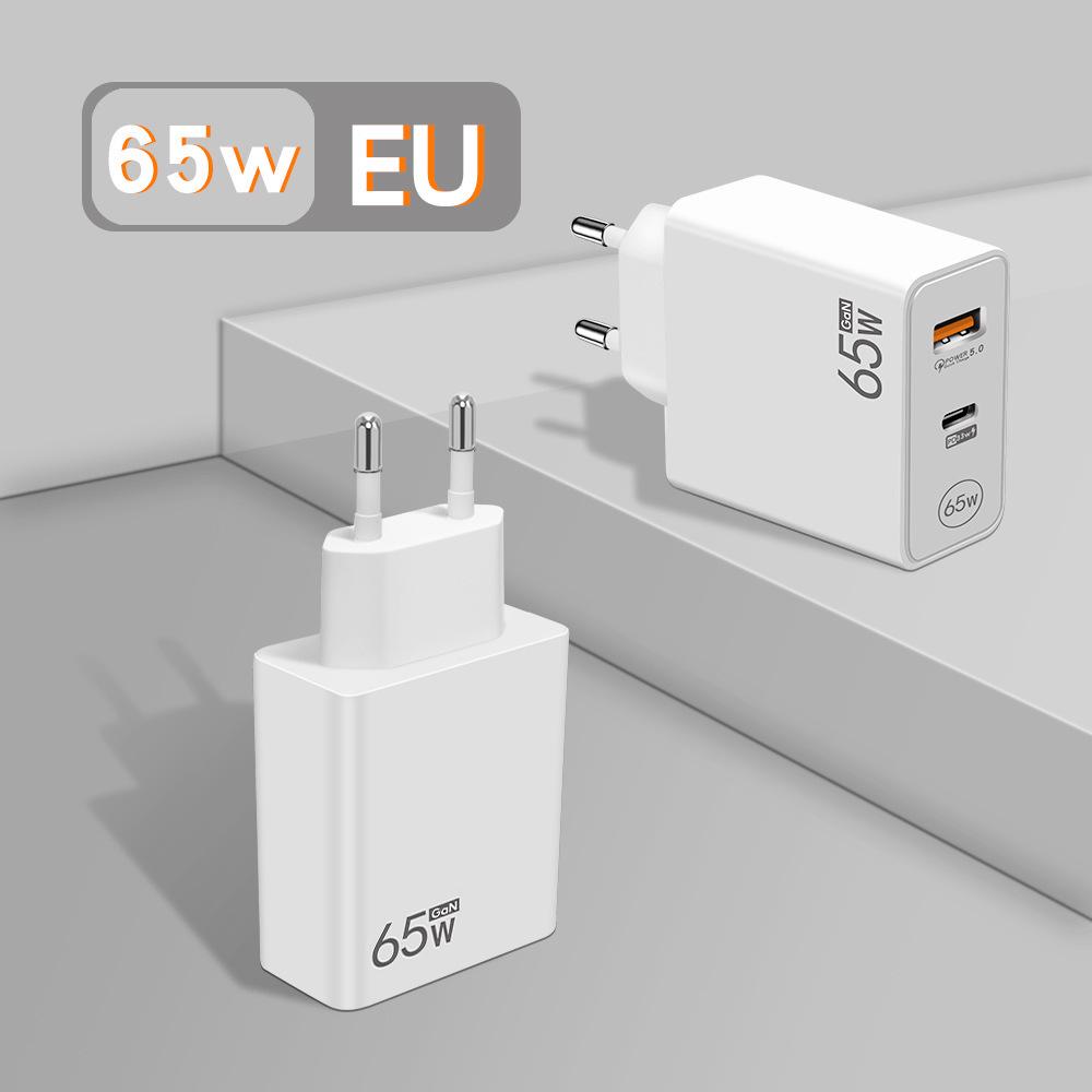 65W GaN Charger: PD Fast Charge, QC3.0 Universal for Phones and Laptops