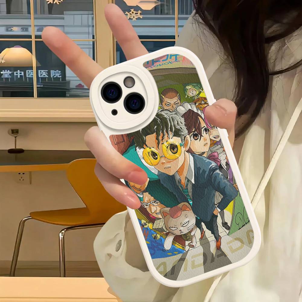 FUNNY DAN DA DAN Leather Phone Case For IPhone 16 16e 15 14 13 12 11 Pro Max Plus Mini Cover