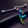 Stainless Steel Silver Dream Catcher Plated Surgical Steel Industrial Piercing Barbell Stud Ear Ring