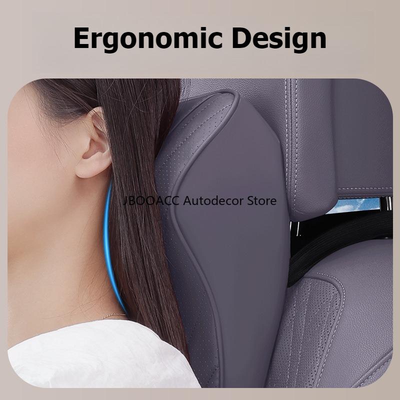 For Leapmotor C10 C16 B10 C11 Nappa Leather Headrest Lumbar Support Car Seat Neck Pillow Lower Back Cushion Driving Accessories