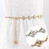 Fashion Luxury Women Metal Waist Chain Belt Inlaid Rhinestone Ladies for Dresses Chain Belts