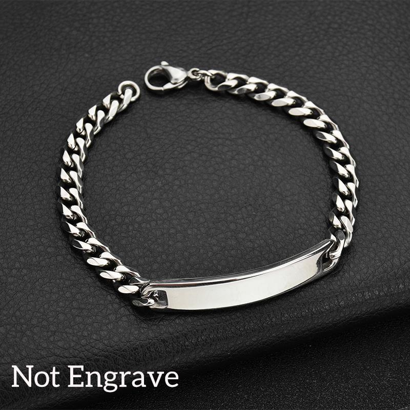 Nextvance Engraving Nameplate Couple Bracelet Stainless Steel Chain Id Tag Bracelets For Lover Valentines Day Gift